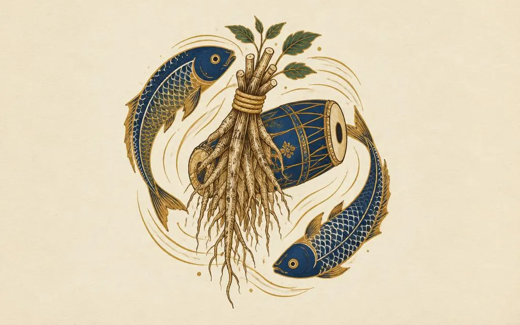 Illustration védique du groupe 3 des Nakshatras, dont fait partie Mula